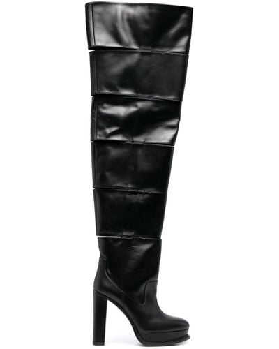 Alexander McQueen Slash Over-the-knee Boots - Black