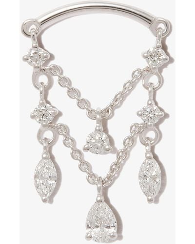 Maria Tash 18k White Drape Chandelier Diamond Earring - Metallic