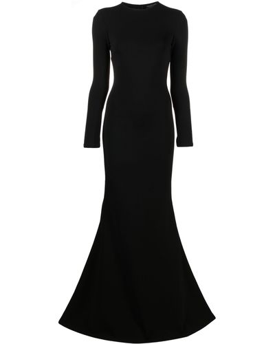 Balenciaga Long-sleeved Jersey Gown - Black