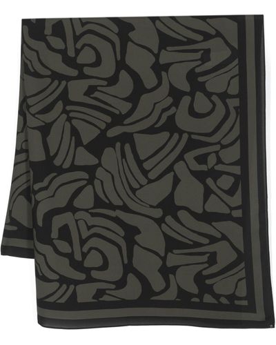 Matteau Silk Abstract-print Sarong - Women's - Silk - Black