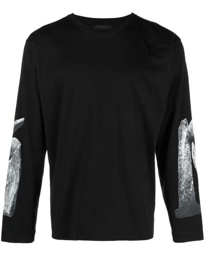 Simone Rocha Graphic-print Long-sleeve T-shirt - Black