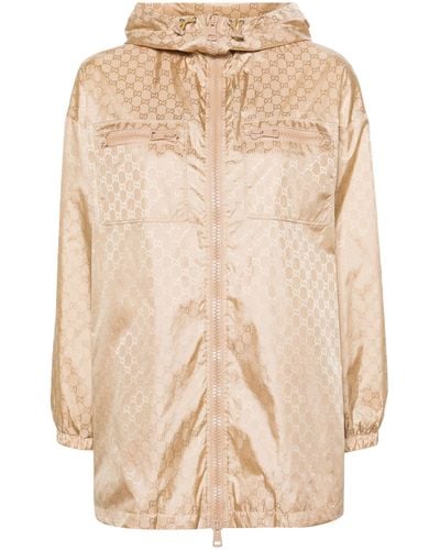 Gucci gg Supreme Windbreaker Jacket - Women's - Polyester/polyamide - Natural