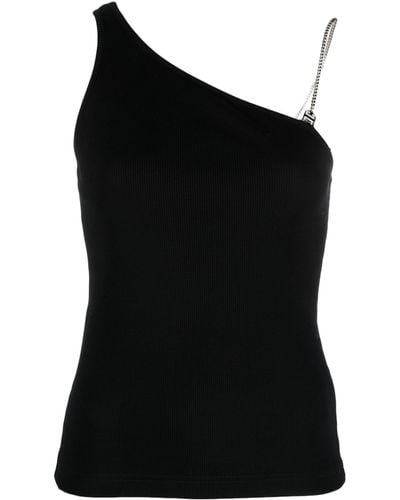 Givenchy 4G-Plaque Ribbed-Knit Tank Top - Black