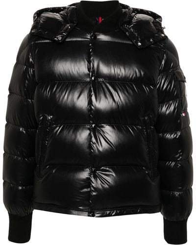 Moncler Maya Hooded Quilted Jacket - Black