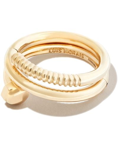 Luis Morais 14k Yellow Short Screw Serpentine Ring - Metallic