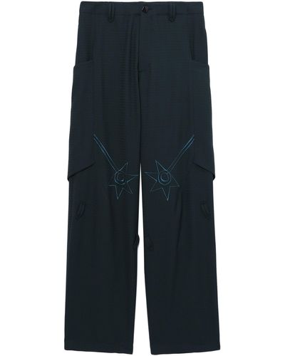 Kiko Kostadinov Nesebur Embroidered Pants - Blue