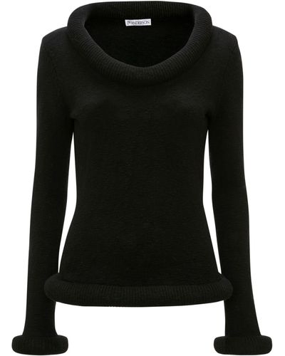 JW Anderson Bumper-trim Cotton Sweater - Black