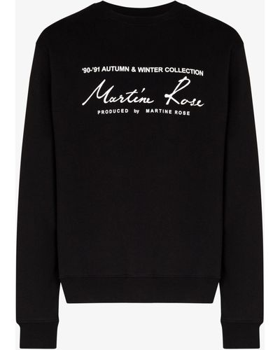 Martine Rose Logo Cotton Sweatshirt - Unisex - Cotton - Black