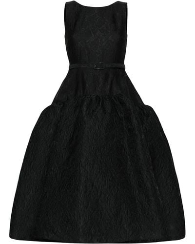 Huishan Zhang Audrey Cloqué Midi Dress - Women's - Silk/polyester/spandex/elastane - Black