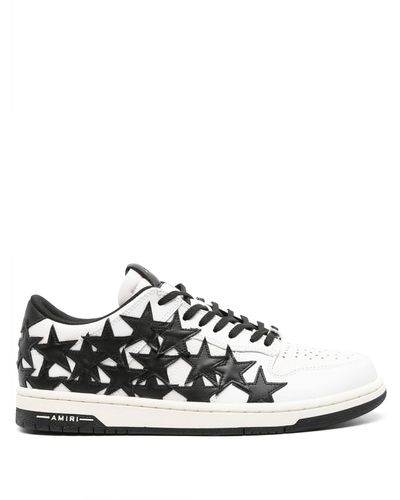 Amiri Stars Leather Sneakers - White
