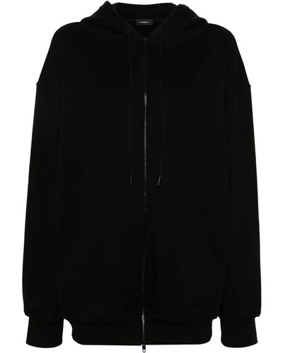 Wardrobe NYC Jersey Zip-front Hoodie - Women's - Cotton - Black