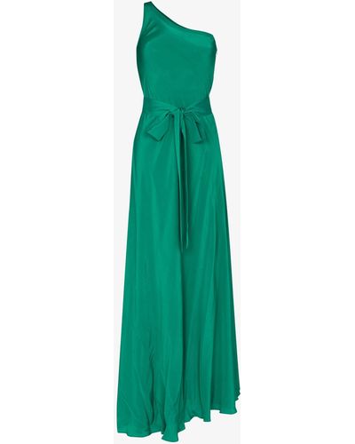 Alexandra Miro Odetta Asymmetric Maxi Dress - Women's - Viscose - Green