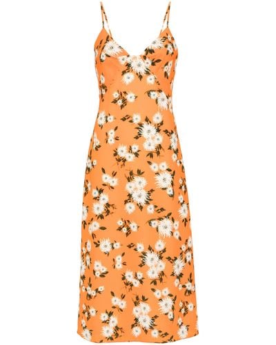 Emilia Wickstead Amaris Floral-print Dress - Orange