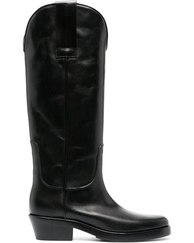 Raf Simons Knee-high Leather Boots - Black