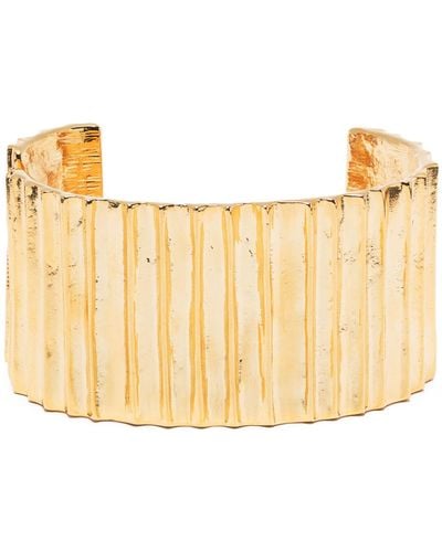 Kenneth Jay Lane -tone Textured Open-cuff Bracelet - Natural
