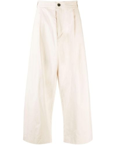 Studio Nicholson White Acuna Cotton Wide-leg Trousers - Men's - Cotton