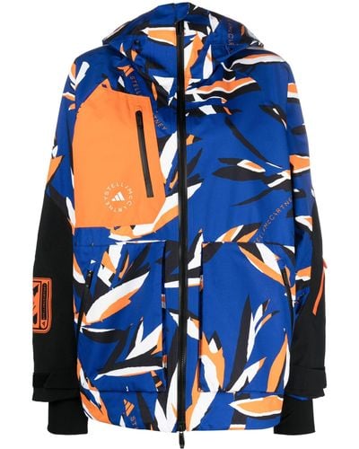adidas By Stella McCartney X Terrex Truenature Abstract-print Ski Jacket - Blue