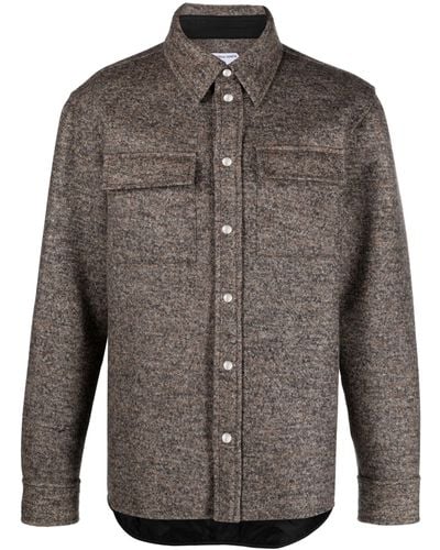 Bottega Veneta Felted Wool-blend Shirt - Grey