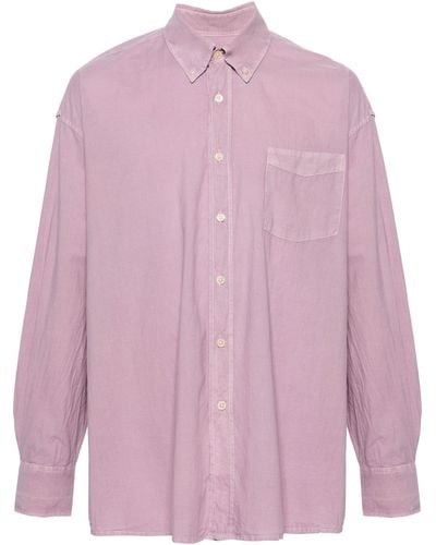 Our Legacy Borrowed Bd Cotton Shirt - Men's - Cotton/mother Of Pearl - Pink