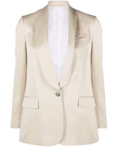 Fortela Neutral Blaire Single-breasted Blazer - Natural