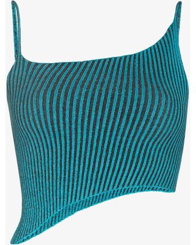 Isa Boulder Parallel Knitted Tank Top - Blue