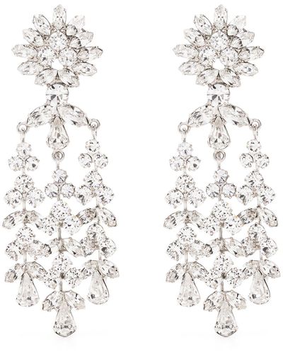Jennifer Behr -tone Drop Crystal Earrings - Women's - Brass - White