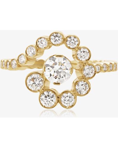 Sophie Bille Brahe 18k Yellow Escargot De Diamant Diamond Ring - White