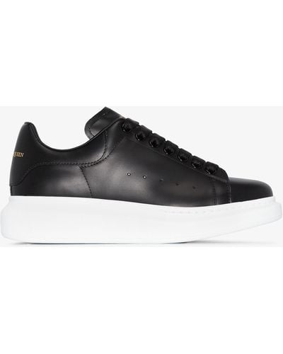 Alexander McQueen And White Oversized Sneakers - Women's - Rubber/calf Leather - Black