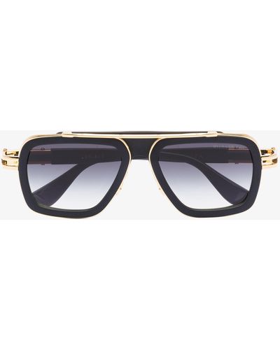 Dita Eyewear Black Lxn-evo Pilot-style Sunglasses - Gray
