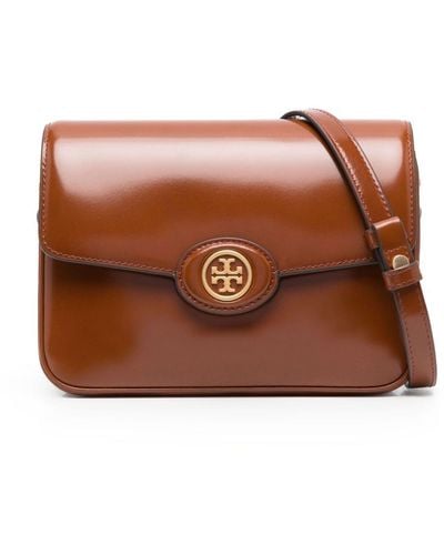 Tory+Burch+77163+Leather+Women%27s+Crossbody+Shoulder+Handbag+-+Brown for  sale online