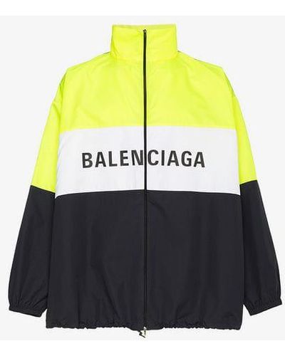Balenciaga Logo Zip Up Track Jacket - Multicolour
