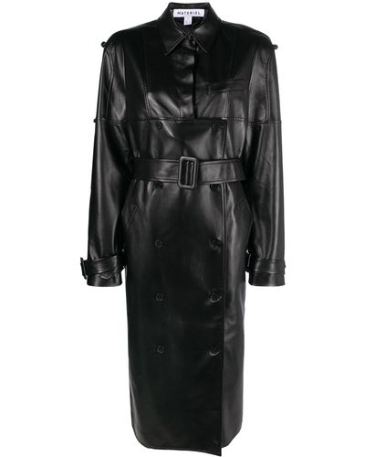 Matériel El Geometrytrench Coat - Women's - Polyester - Black