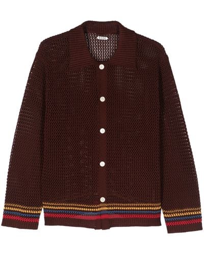 Bode Bayberry Cotton Cardigan - Brown