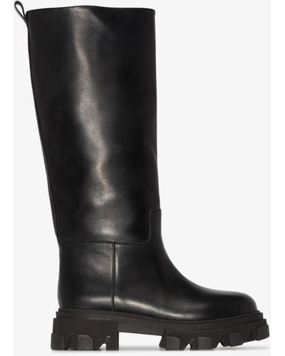 Gia Borghini X Pernille Teisbaek Perni 07 Knee-high Leather Boots - Black