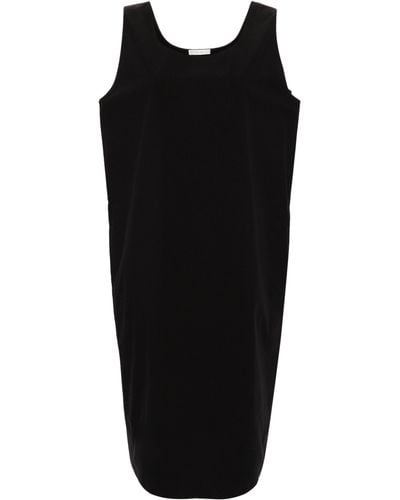 The Row Lidia Cotton Midi Dress - Black