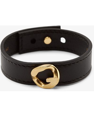Givenchy G Chain Leather Bracelet - Black