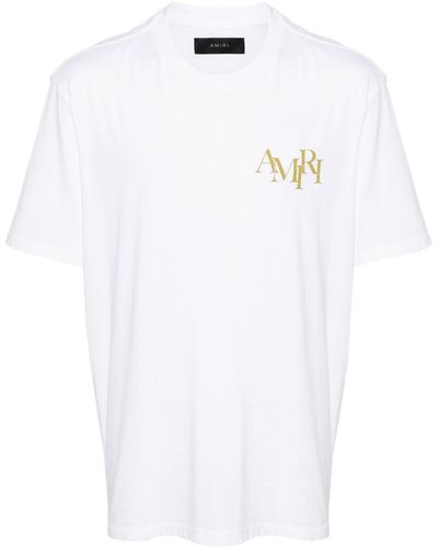 Amiri Champagne Cotton T-shirt - Men's - Cotton - White