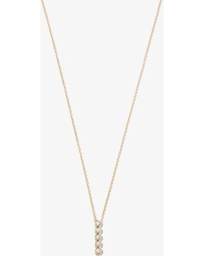 Zoe Chicco 14k Yellow Five Diamond Bar Necklace - Metallic