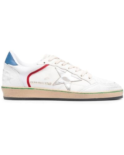 Golden Goose Ball Star Leather Sneakers - White