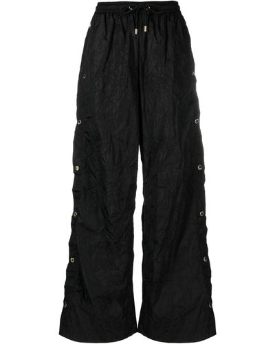 P.E Nation Volley Buttoned Loose Trousers - Women's - Nylon - Black