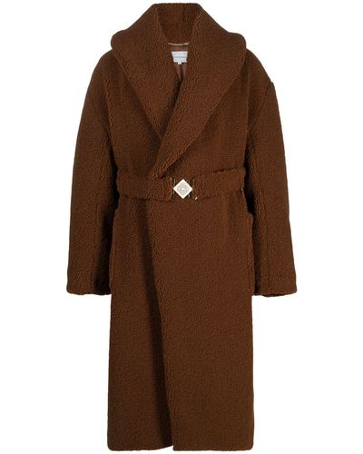 Casablancabrand Faux-shearling Coat - Men's - Viscose/polyester - Brown