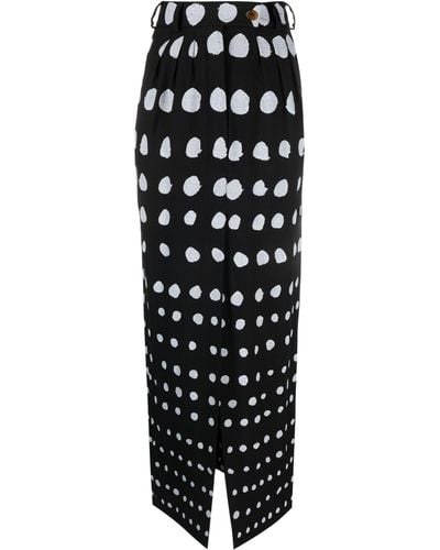 Vivienne Westwood Iman Dot-print Pencil Skirt - Black