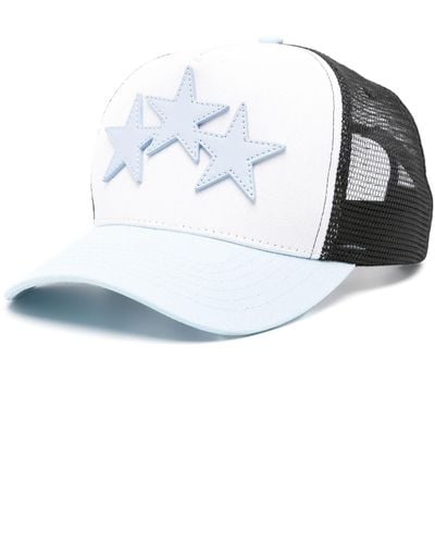 Amiri Three Star staggered Baseball Cap - Men's - Lyocell/cotton/polyester/bos Taurus - White