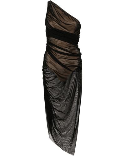 Norma Kamali Diana One-shoulder Midi Dress - Women's - Nylon/spandex/elastane - Black