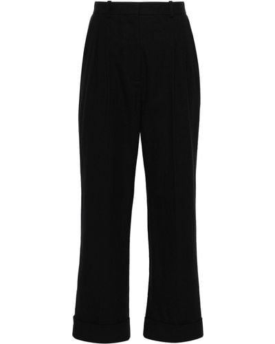 Nanushka Katrine Straight-leg Trousers - Women's - Cotton/linen/flax - Black