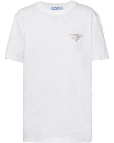 Prada Triangle T-shirt - White