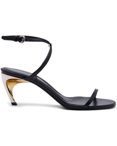 Alexander McQueen Armadillo 70 Leather Sandals - Black