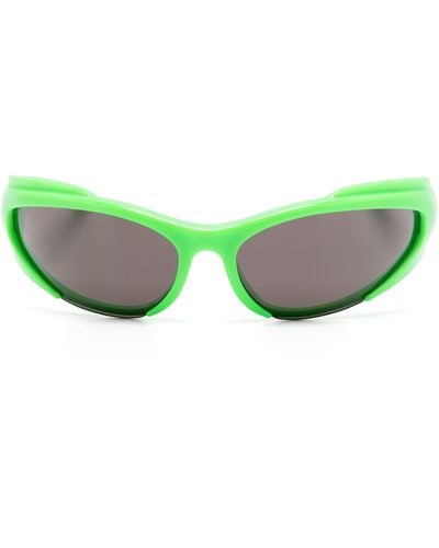 Balenciaga Reverse Xpander Rectangle-frame Sunglasses - Green