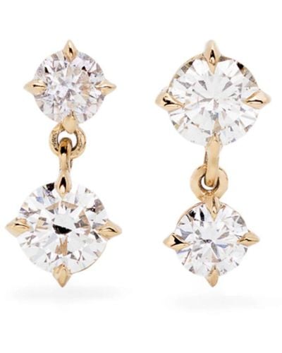 Lizzie Mandler 18k Yellow Large Alt Diamond Earrings - Women's - Diamond/18kt - White