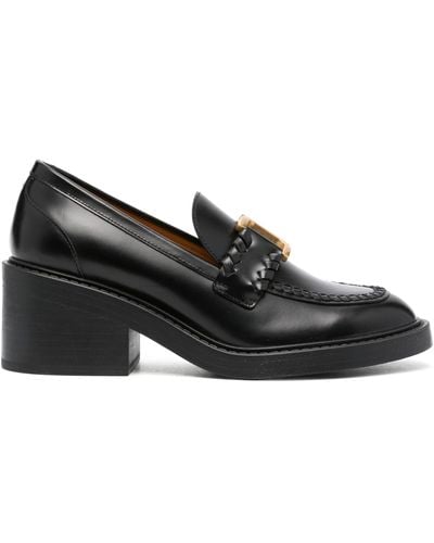 Chloé Leather Marcie Loafers 25 - Black